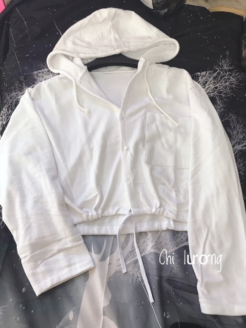 Áo nỉ mũ crotop rút dây | BigBuy360 - bigbuy360.vn