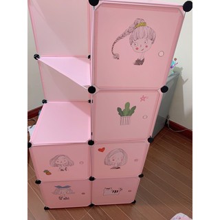 [SIÊU HOT] TỦ NHỰA LẮP GHÉP 8 Ô (GỒM 2 KỆ) ĐỂ ĐỒ CHO BÉ ĐA NĂNG THÔNG MINH