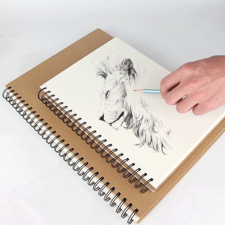 Sổ Tay Vẽ Phác Họa A3, A4, A5 - Sketchbook Lò Xo Vẽ Chì, Marker, Màu Dạ 160gsm, 180gsm