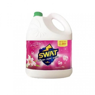 Nước Lau Sàn Swat Can 4 Lít - Diệt Khuẩn Khử Mùi - hương hoa Lily LS4 | Thế Giới Giấy