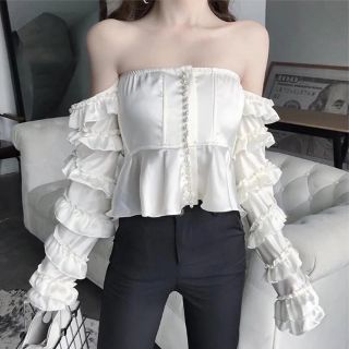 [ORDER+ẢNH THẬT] Áo bèo lụa trễ vai ulzzang CAO CẤP bánh bèo công chúa siêu xinh ❤