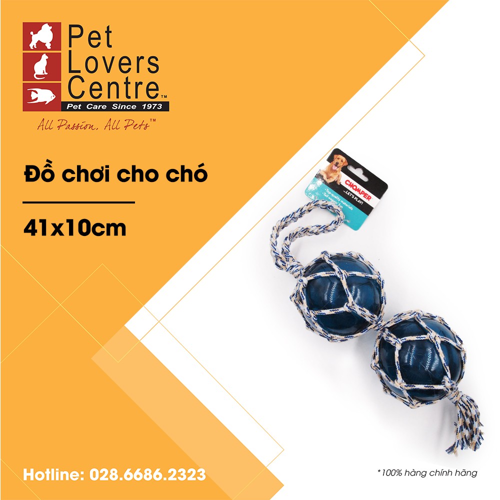 Đồ chơi cho chó CHOMPER  HAMPTON TPR &amp; ROPE TUG (BLUE)