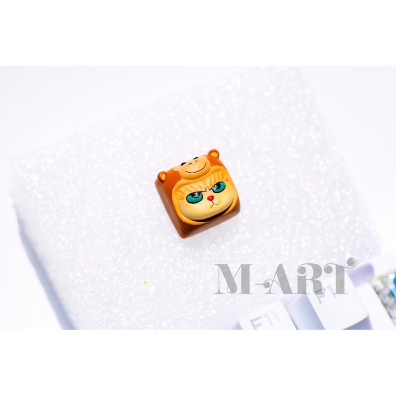 Keycap - Nút Bàn Phím Gaming - Nút Bàn Phím Cơ Mặt Mèo Hờn Dỗi  - Khỉ Con - KC027