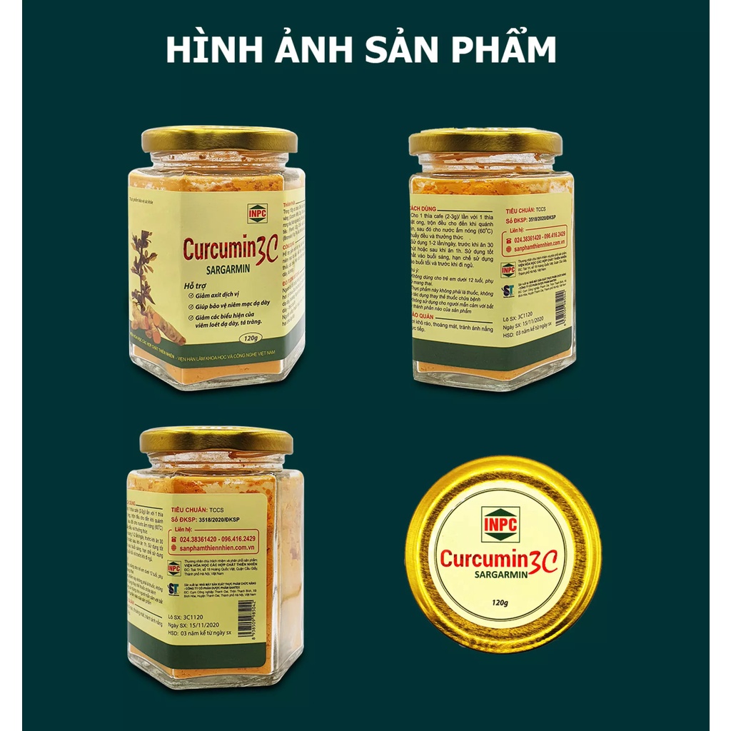 Tinh Bột Nghệ Curcumin 3C - INPC Sản Phẩm Của Viện Hàn Lâm Khoa Học Công Nghệ Việt Nam