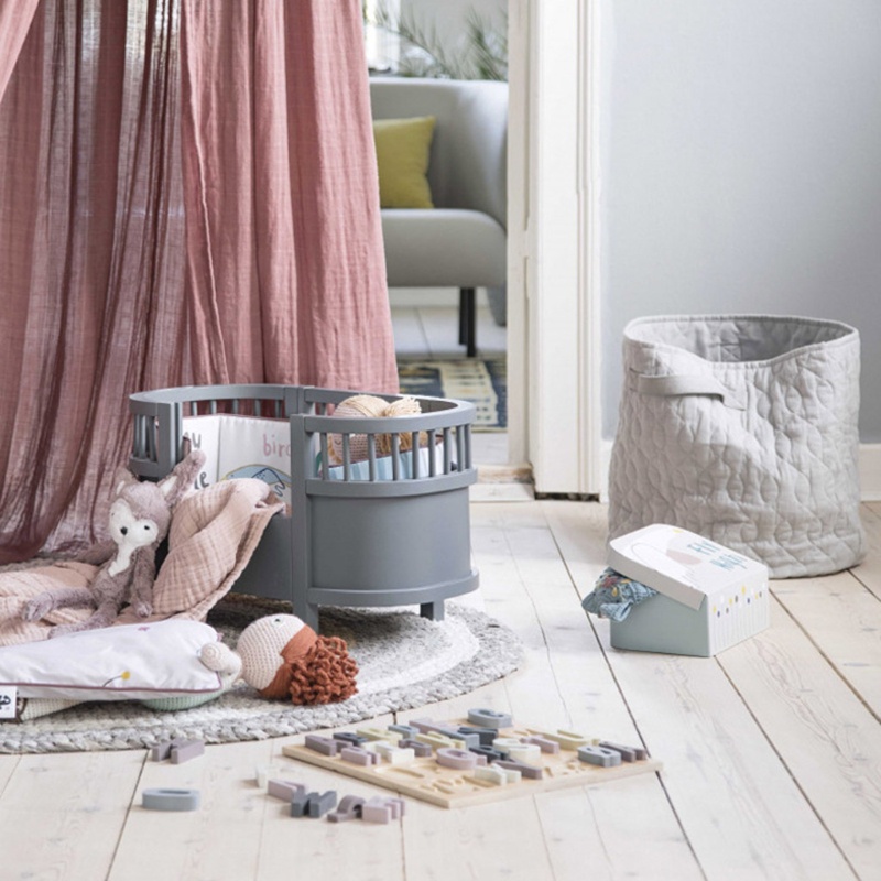 Giỏ Vải Lanh Cotton Đựng Đồ Giặt / Đồ Chơi / Đồ Dùng Có Tay Cầm Có Thể Gấp Gọn Tiện Dụng Cho Gia Đình
