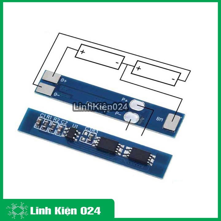 Module Bảo Vệ Pin Lithium 2 Cell 7.4V Dòng Xả 7A