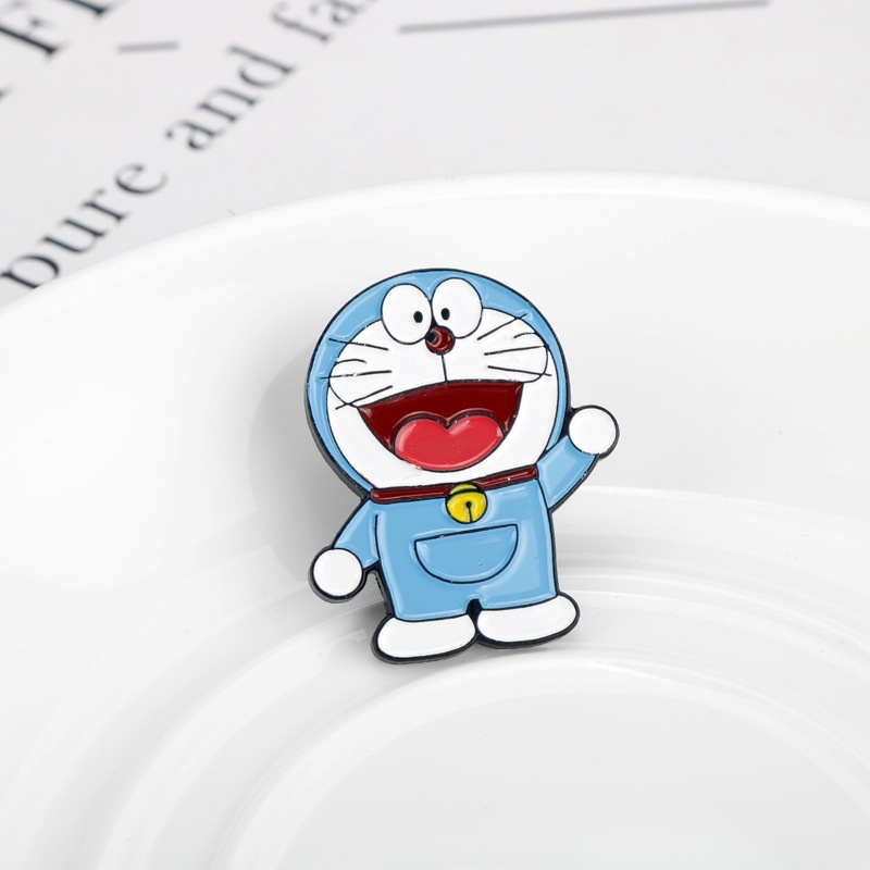 Ghim Cài Áo Kim Loại Hoạt Hình Doraemon Dễ Thương
