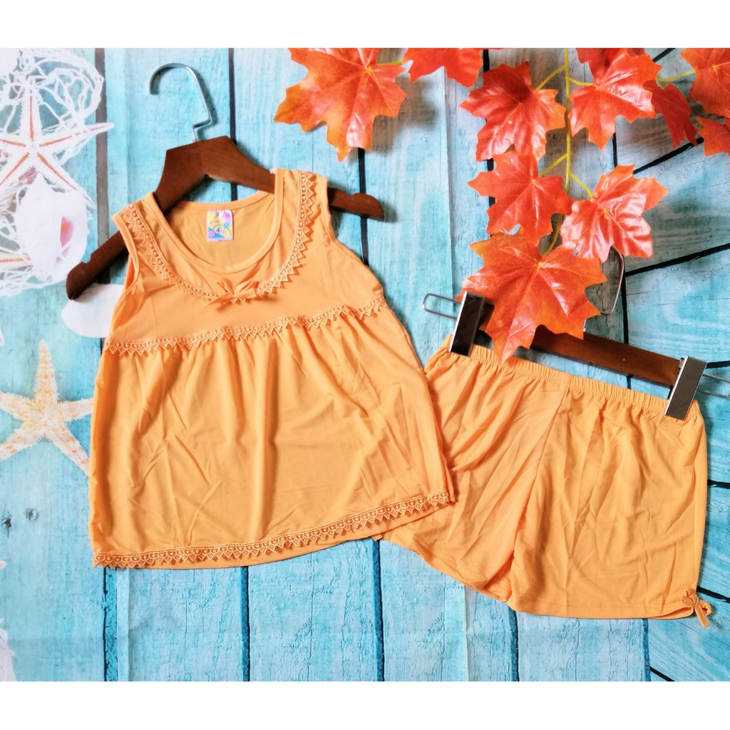 NOVA SHOP 115k Combo 3 bộ đồ thun lạnh không tay cho bé gái từ 8-23kg