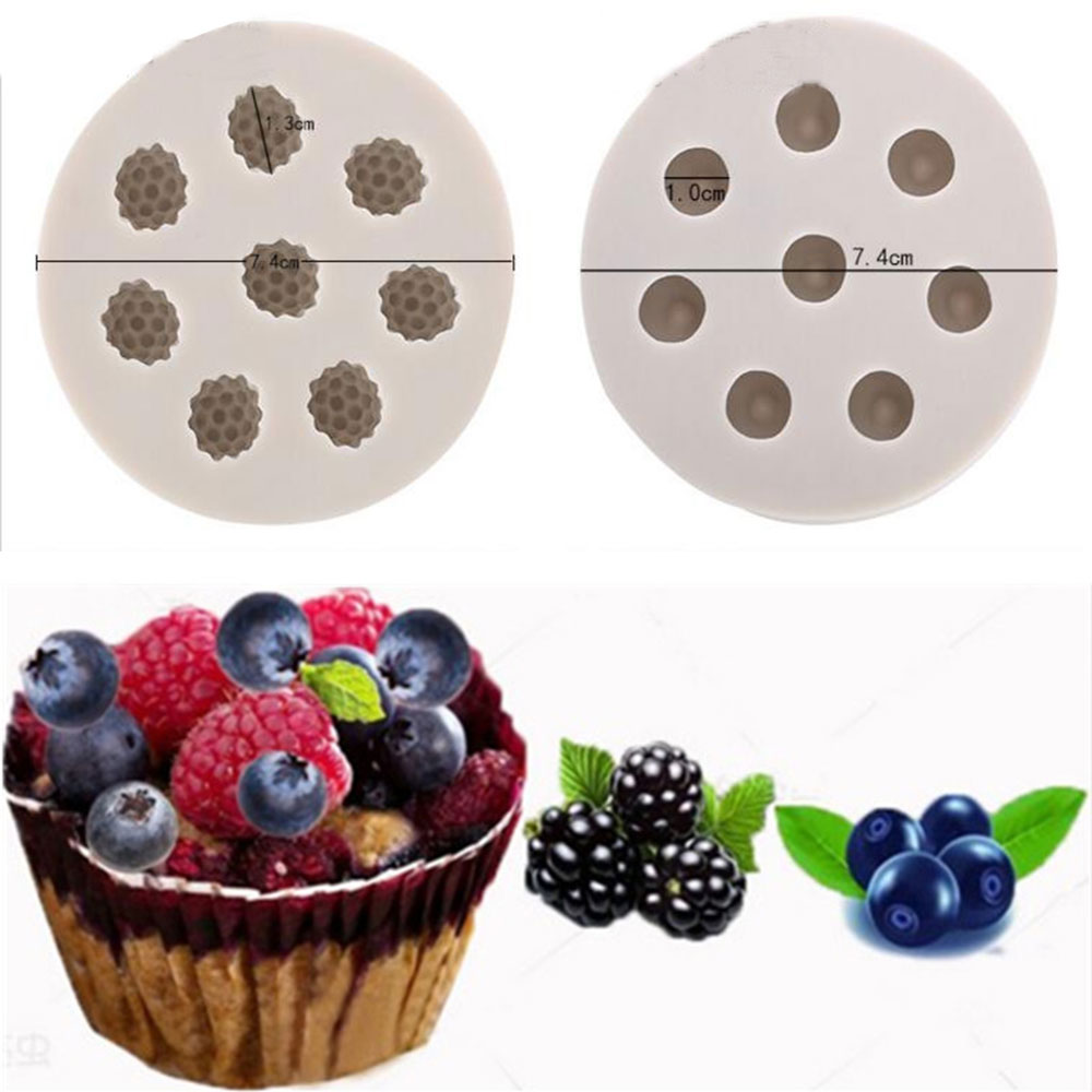 Khuôn Silicon Làm Bánh / Sô Cô La Hình Quả Việt Quất Xinh Xắn