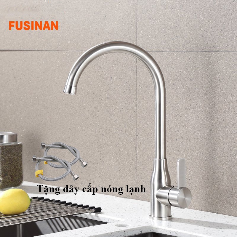 Vòi rửa chén bát nóng lạnh KD-PRO chất liệu inox sus 340 dòng gắn chậu , thân vòi xaoy 360 độ
