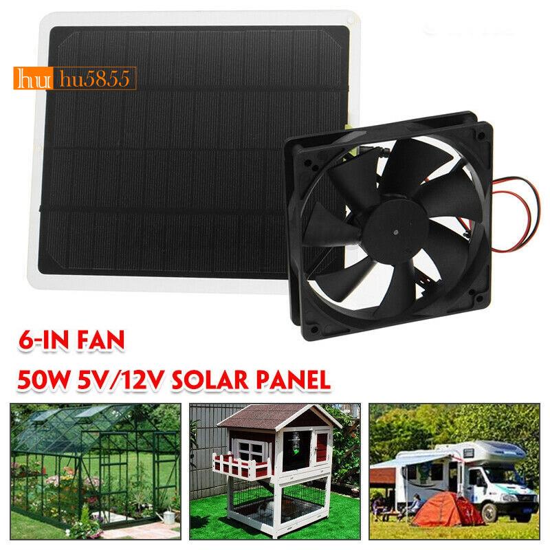 Quạt Thông Gió Năng Lượng Mặt Trời Rv 50w 6 Inch Ip65 G5Vn