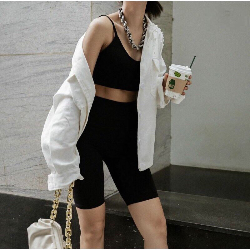 QUẦN LEGGING ĐÙI MÀU ĐEN QUẦN NGỐ ĐÙI | BigBuy360 - bigbuy360.vn