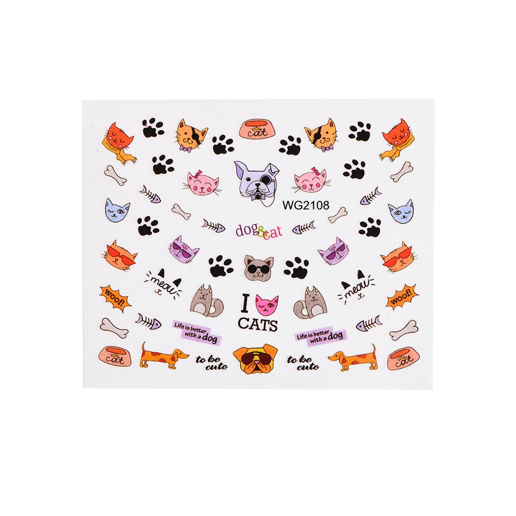 [Hàng mới về] Miếng dán trang trí móng tay nghệ thuật họa tiết đa dạng thời trang