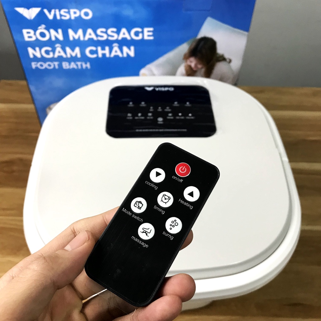 Bồn ngâm chân massage Vispo VP-BN21, làm nóng và giữ nhiệt độ ổn định giúp massage lòng bàn chân, giải độc, khử mùi