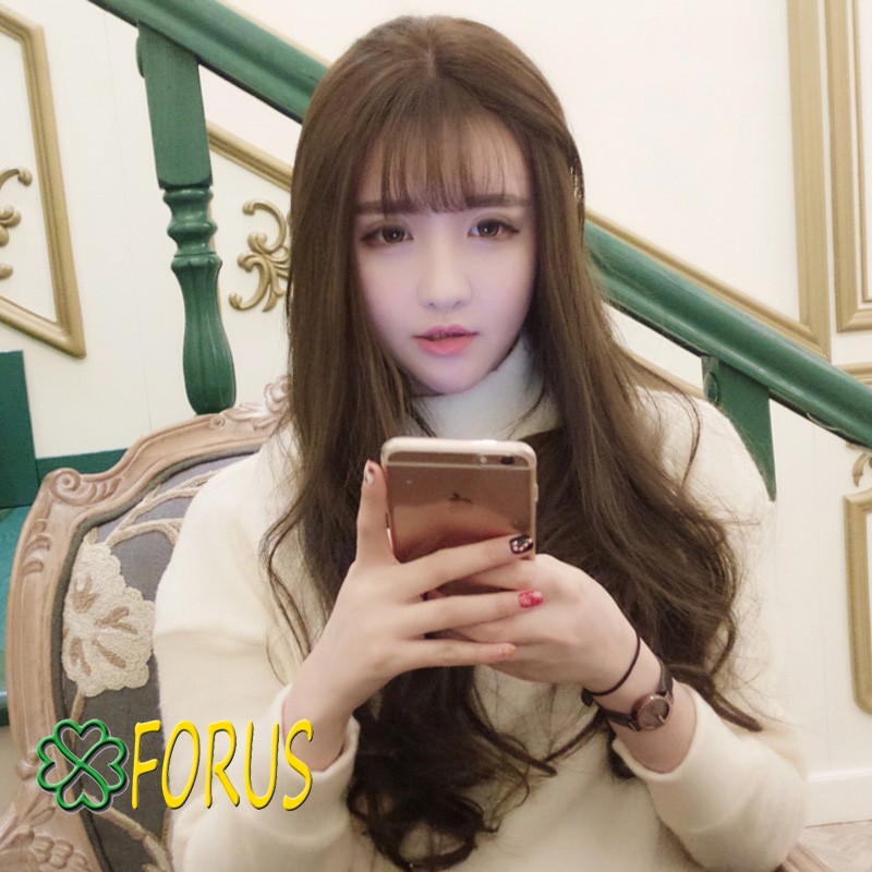 Tóc giả nữ nguyên đầu xoăn dài ❤️FREESHIP❤️ tóc cả đầu xoăn dài, tặng lưới chụp