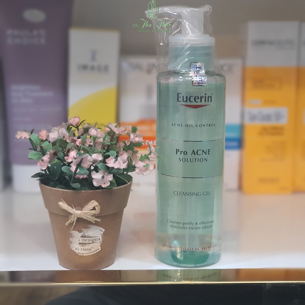 Sữa rửa mặt Eucerin pro acne cleansing gel cho da dầu mụn