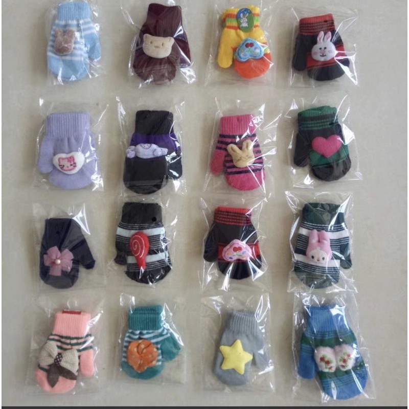 Găng tay len bé gái 0-4 tuổi