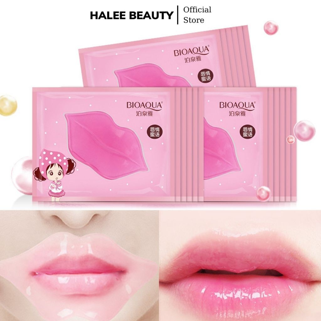 Mặt nạ môi BIOAQUA, mask môi giúp sáng, làm mềm môi