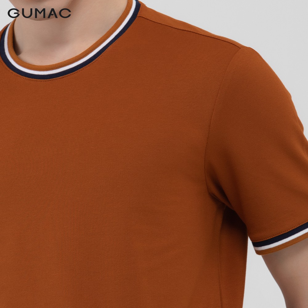 Áo thun nam phối bo kẻ GUMAC Hàn Quốc năng động, trẻ trung ATNB1184 | BigBuy360 - bigbuy360.vn