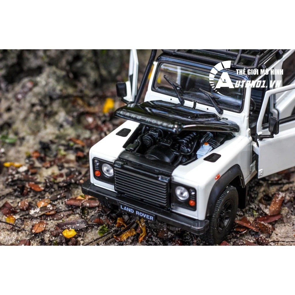 MÔ HÌNH XE LAND ROVER DEFENDER WHITE 1:24 WELLY 5507