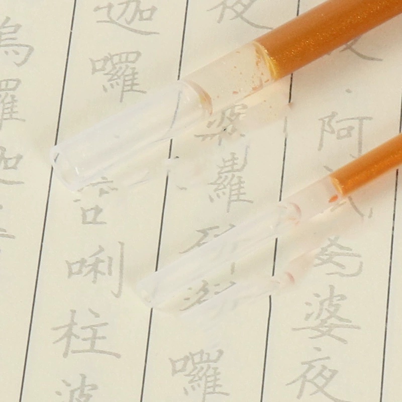 Cọ Viết Chữ Thư Pháp/ Viết Chữ Thư Pháp Hình Trái Tim Bằng Gỗ Đàn Hương Màu Vàng Kim Dùng Trong Trường Học/ Trường Đại Học/ Phật Giáo