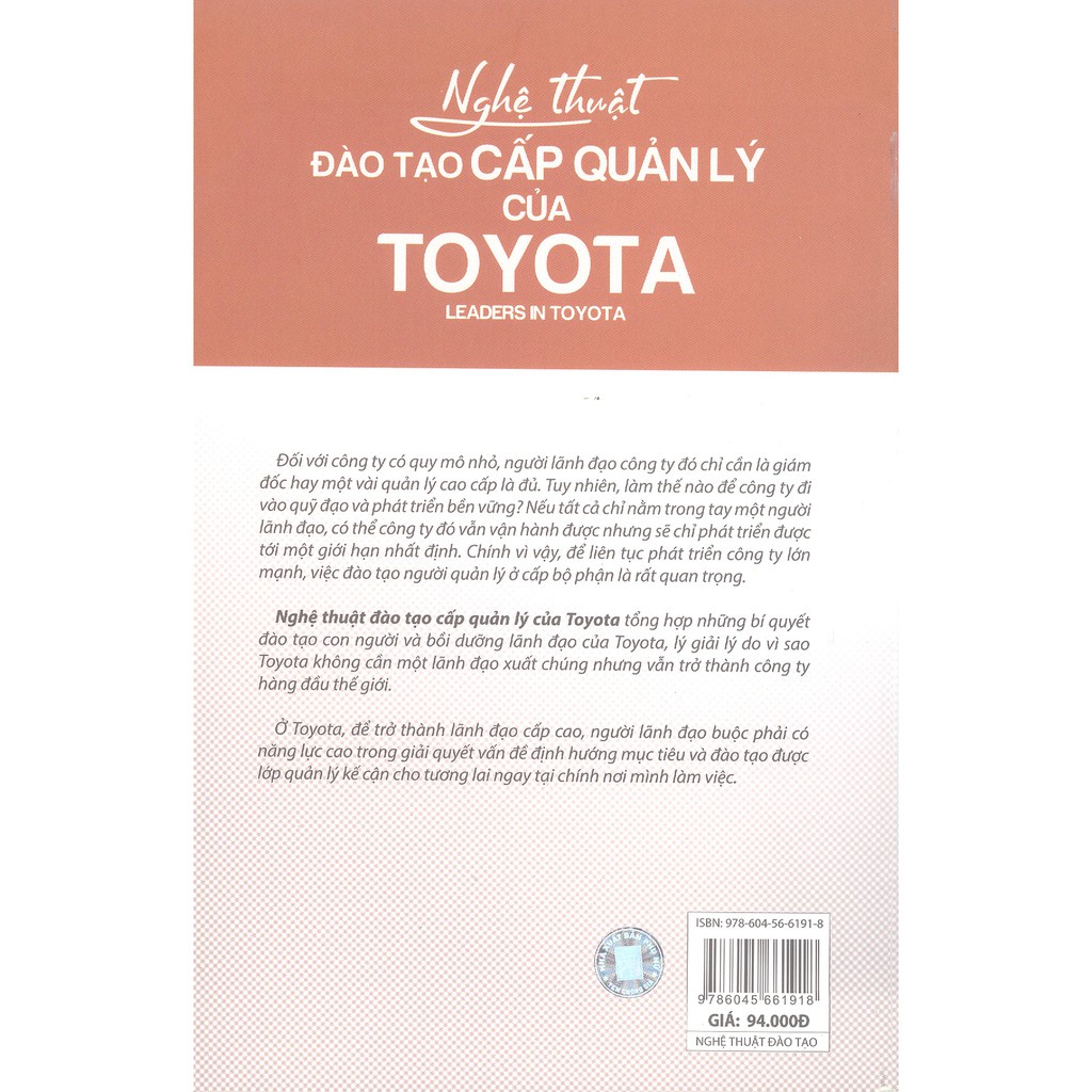 Sách- Nghệ Thuật Đào Tạo Cấp Quản Lý Của Toyota