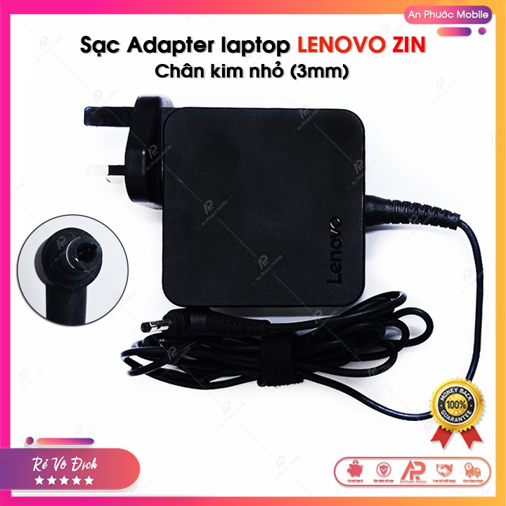 Dây Sạc Laptop LENOVO Chân Kim ✅ Cục sạc Adapter Lenovo nguồn 65W (20V-3,25A) chân tròn 3mm chính hãng - Bảo hành 1 năm
