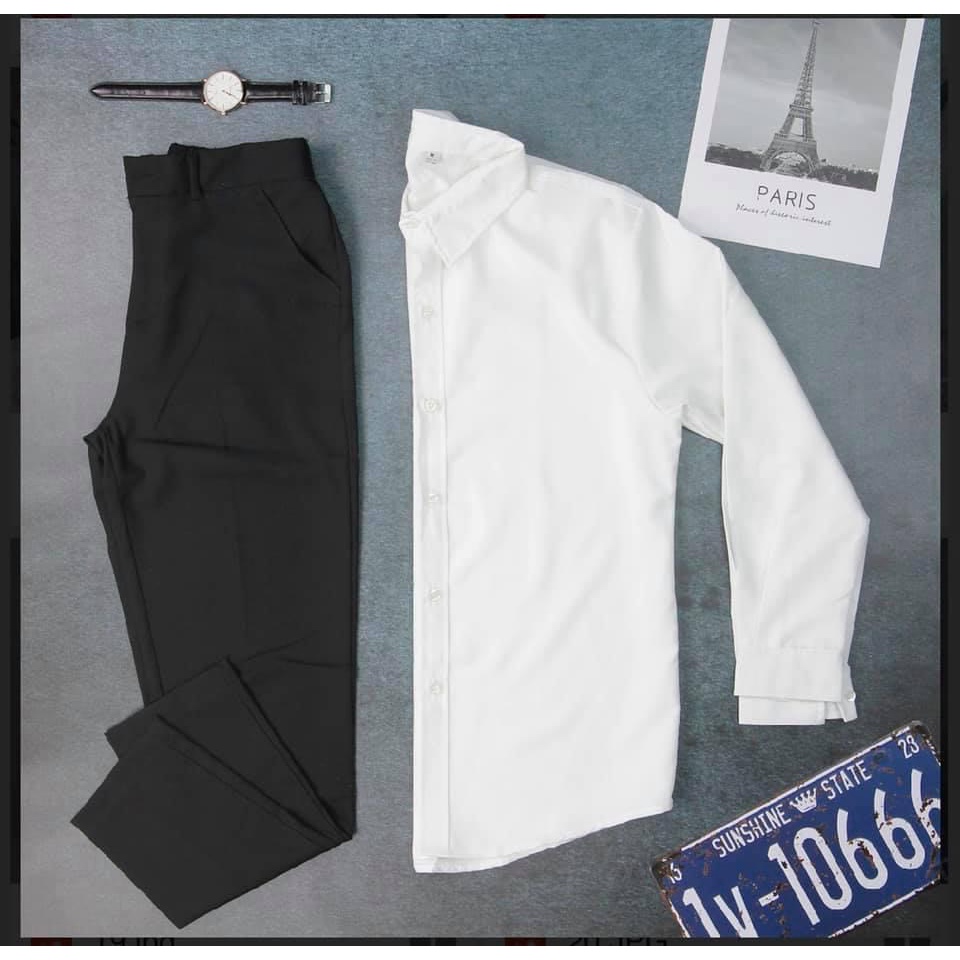 Quần Tây Âu Baggy Đen Ống Đứng Công Sở Nam Ống Suông Lưng Cạp Chun Cao Cấp Co Giãn Đi Học Unisex  Bigsize  Nguyễn Nguyên