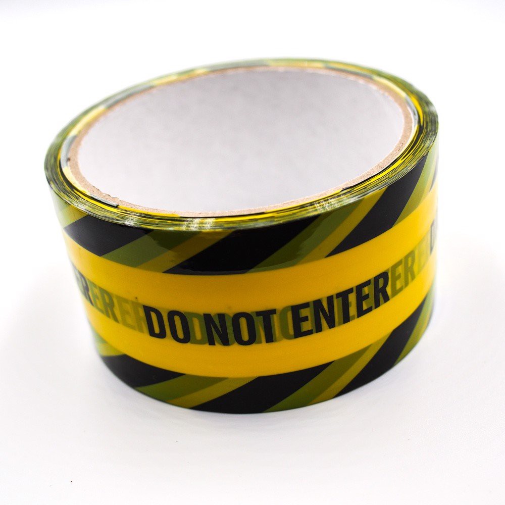 Băng keo tape vàng DO NOT ENTER - Sticker Factory - chiều dài 25m