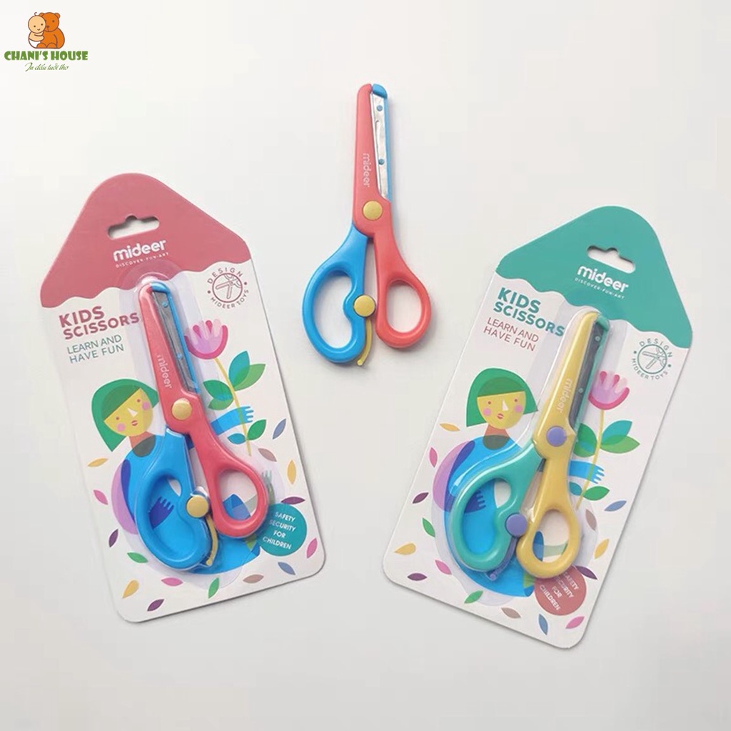 KÉO CẮT GIẤY MIDEER AN TOÀN CHO BÉ TẬP LÀM THỦ CÔNG