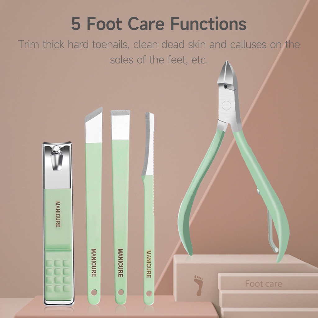XIAOMI YOUPIN Set 12/ 16 dụng cụ làm móng tay móng chân và chăm sóc lông mày chất lượng cao tiện lợi