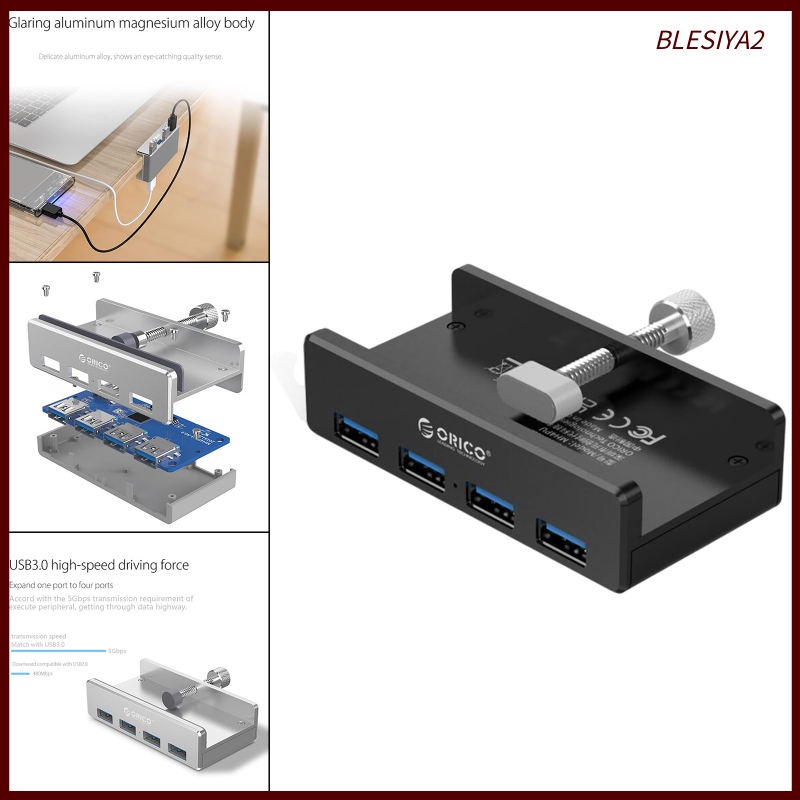 Bộ Chia 4 Cổng USB 3.0 4 Cổng Bằng Kim Loại Blesiya2 Cho PC Laptop