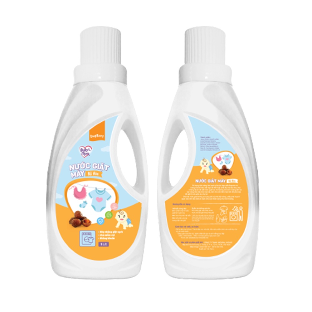 Nước giặt máy cho bé chiết xuất Bồ hòn 1000ml Bub&Mum