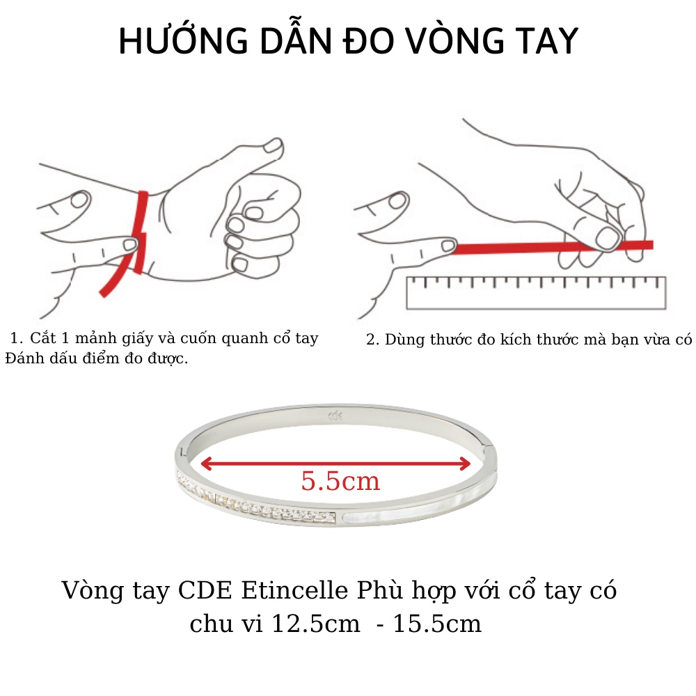 Vòng tay CDE Etincelle Silver Bracelet CDE20030