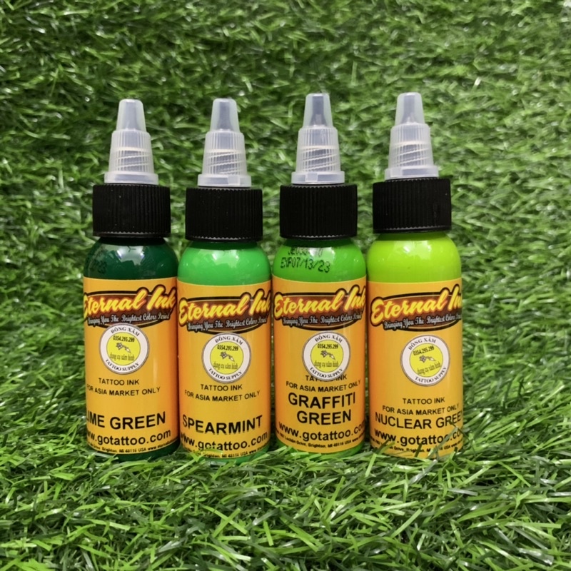 Tông mực màu xanh lá cây eternal mực xịn