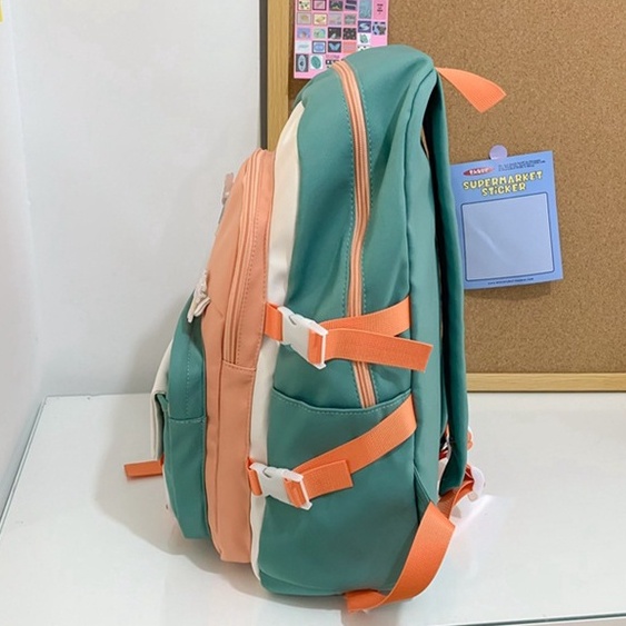 Balo nữ đi học đẹp thời trang dễ thương QITI cặp đi học nam nữ phong cách unisex chống nước