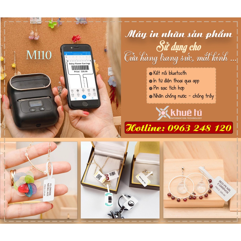 Bộ Máy In Tem Nhãn Vàng Bạc, Trang Sức, Mắt Kinh - M110