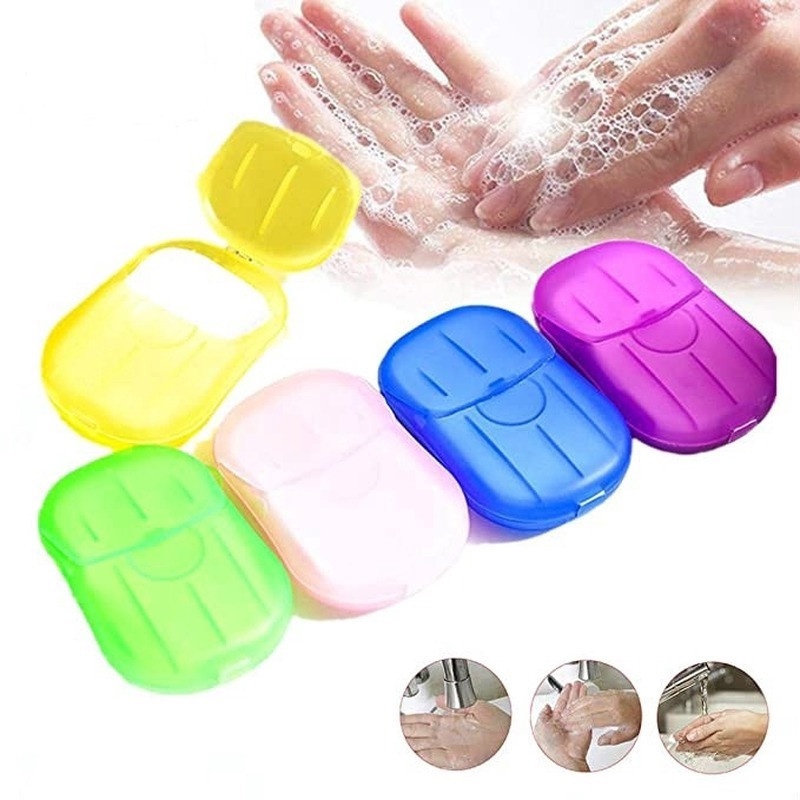 Bộ 20/50 Miếng Giấy Xà Phòng Dùng Một Lần Tiện Dụng
