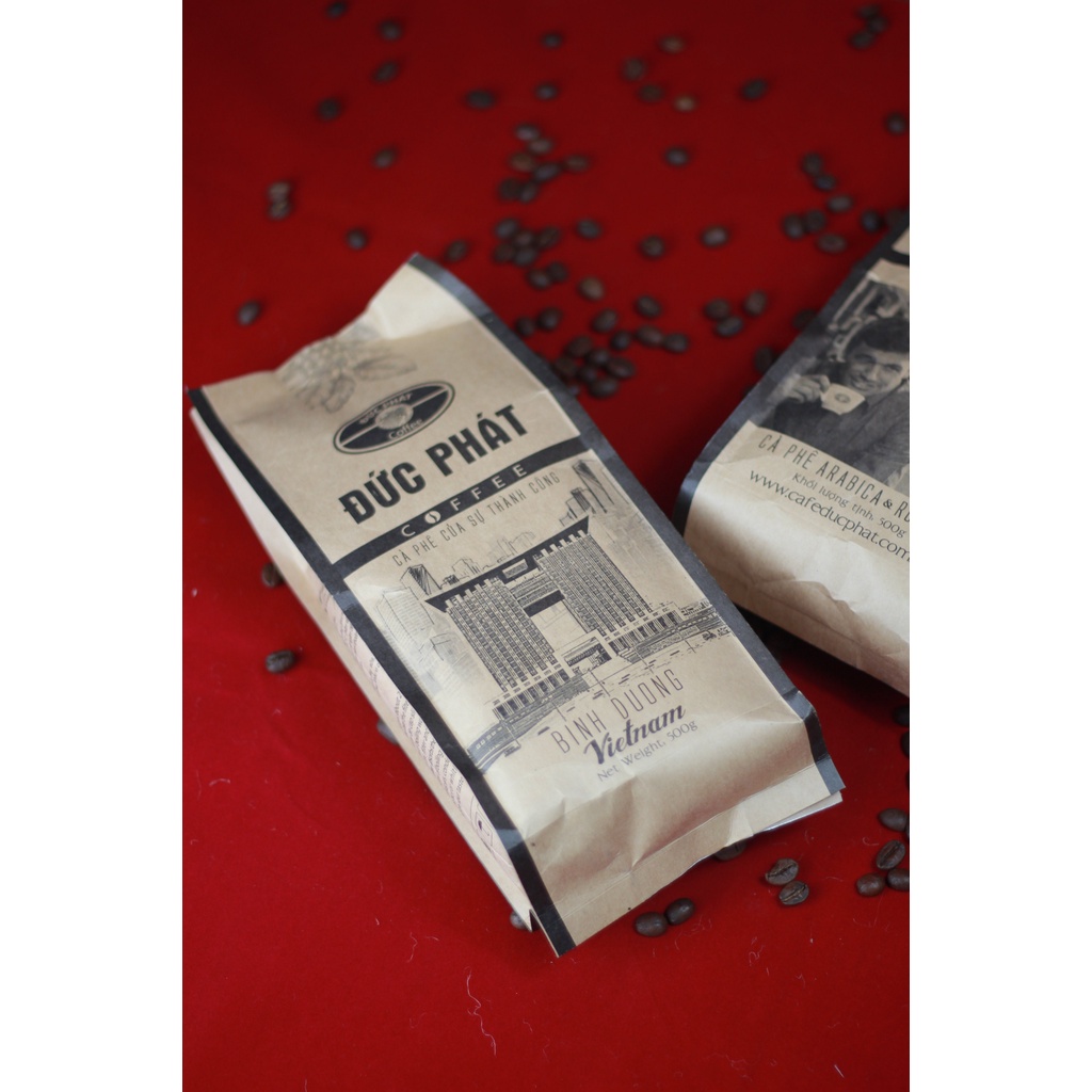 Cà phê Arabica Đắk Lắk nguyên chất 100% hậu vị ngọt thơm quyến rũ gói 500g Pha Máy - từ Đức Phát Coffee