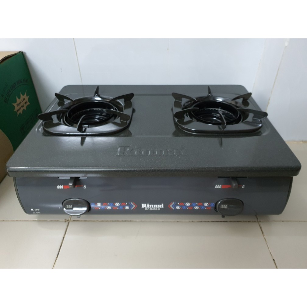 Bếp ga đôi Rinnai RV-5600G-i - Đánh lửa IC - Ngắt ga tự động - Hàng chính hãng