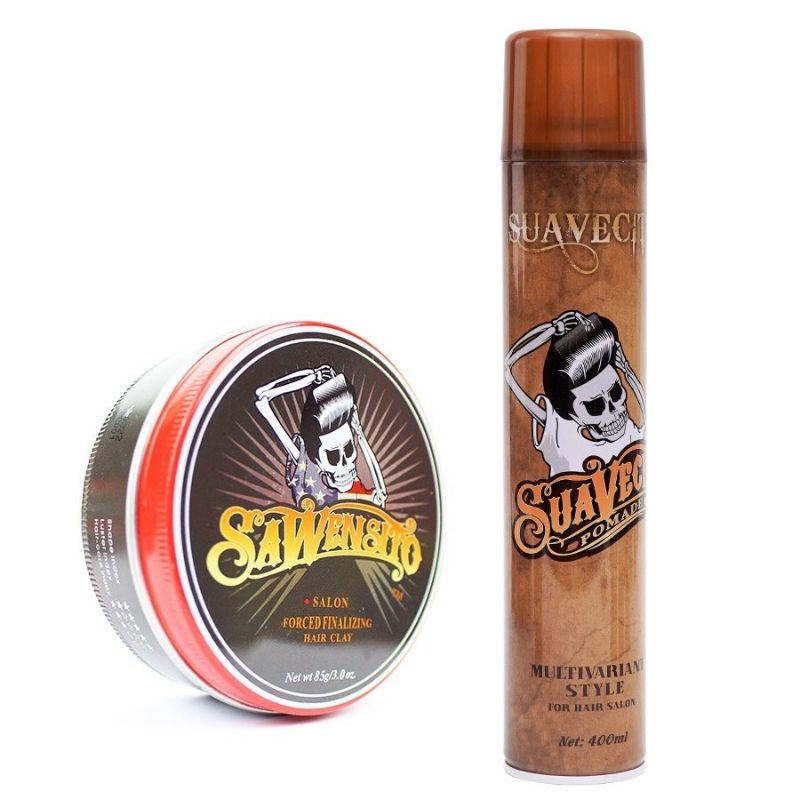 Combo gôm xịt tóc giữ nếp tóc cứng SAWENSITO + Sáp Vuốt tóc tạo nếp SAWENSITO Hàng loại 1