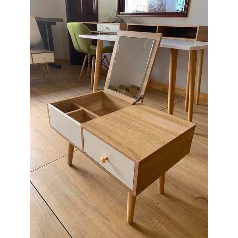 Bàn Trang Điểm 💗FREESHIP💗Tủ Đầu Giường Có Gương - Bàn Học Ngồi Bệt