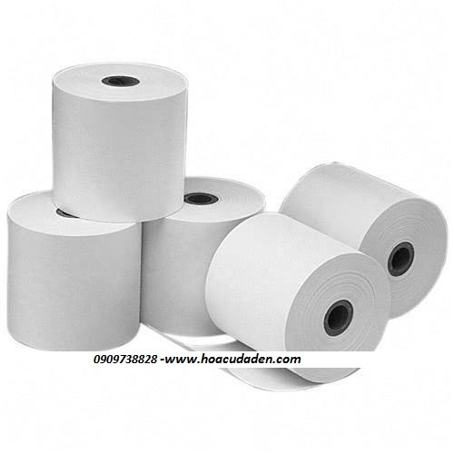 [DA ĐEN] Giấy Nhiệt K57 / K80 Phi 45mm in Hóa Đơn Bán Lẻ Shop, Cafe