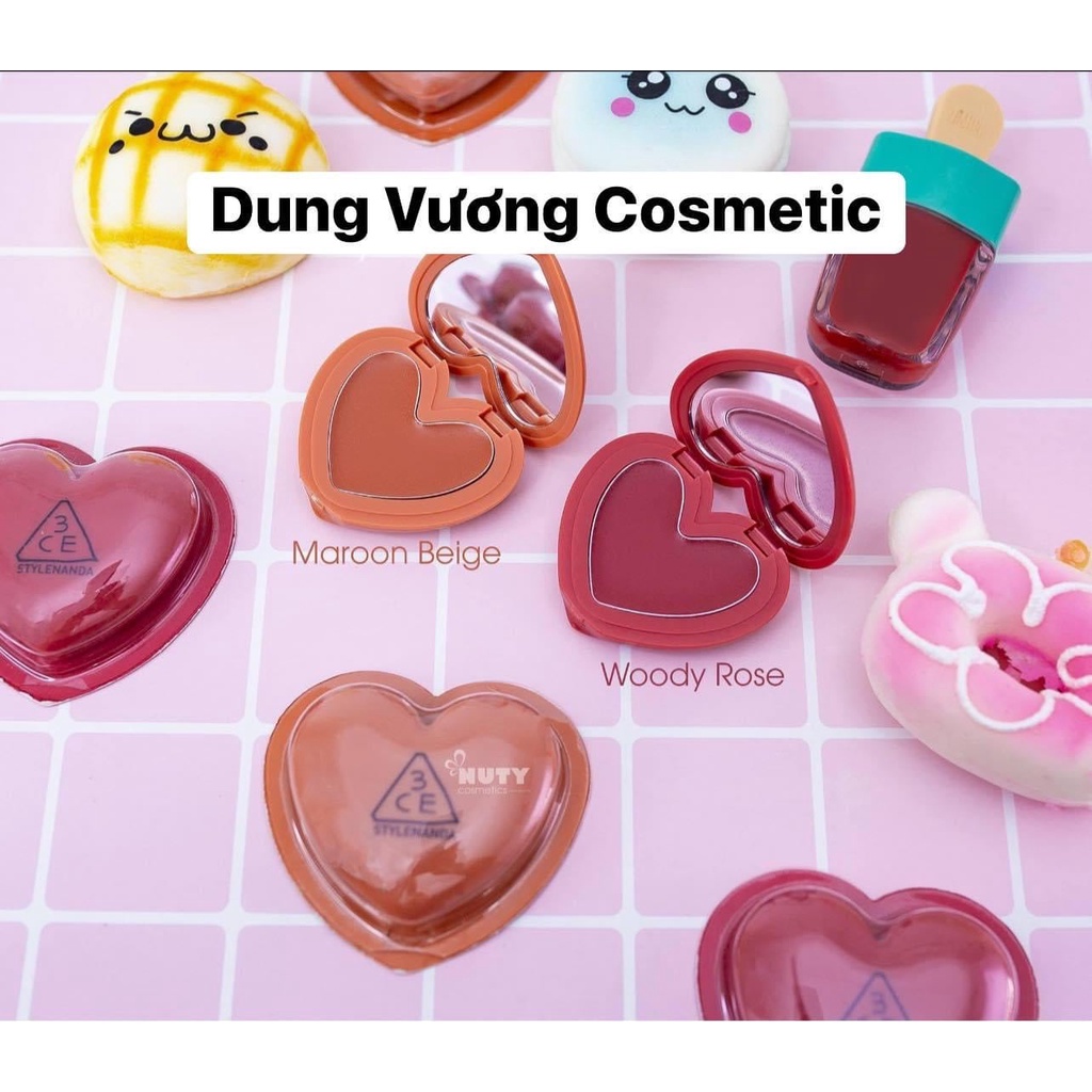 Son Dưỡng Trái Tim 3CE HEART POT LIP Maroon Beige