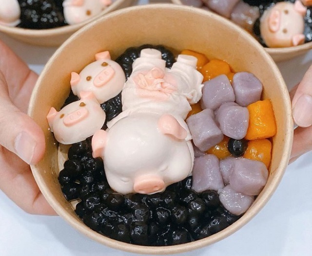 Khuôn heo tắm tiên 6D làm thạch, Pudding