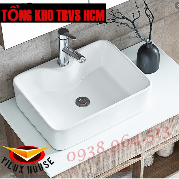 CHẬU LAVABO SỨ ĐẶT BÀN - CÓ GẮN VÒI VL-2089