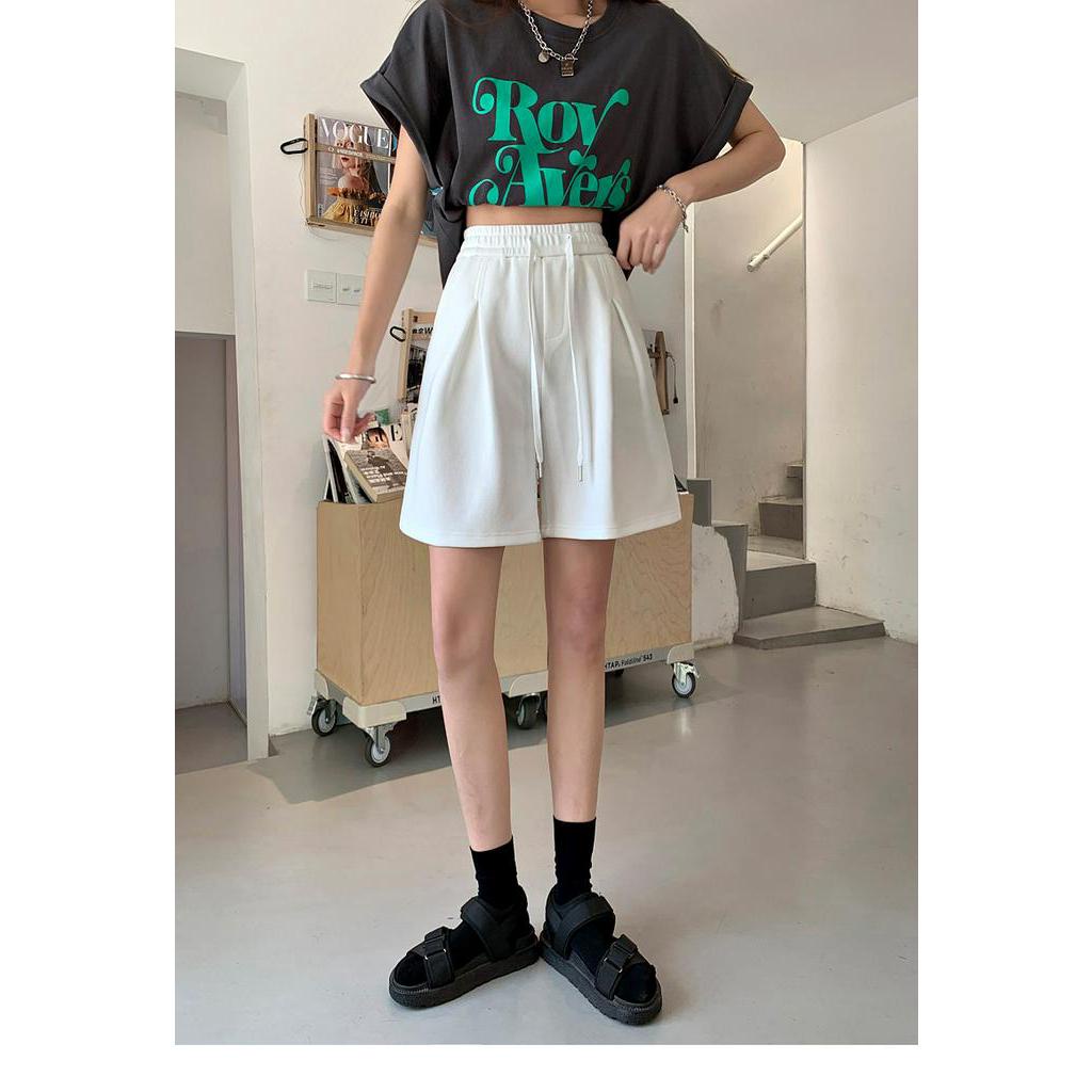 Quần Short Thể Thao Màu Hồng Lưng Cao Tôn Dáng Thời Trang Cho Nữ 64134