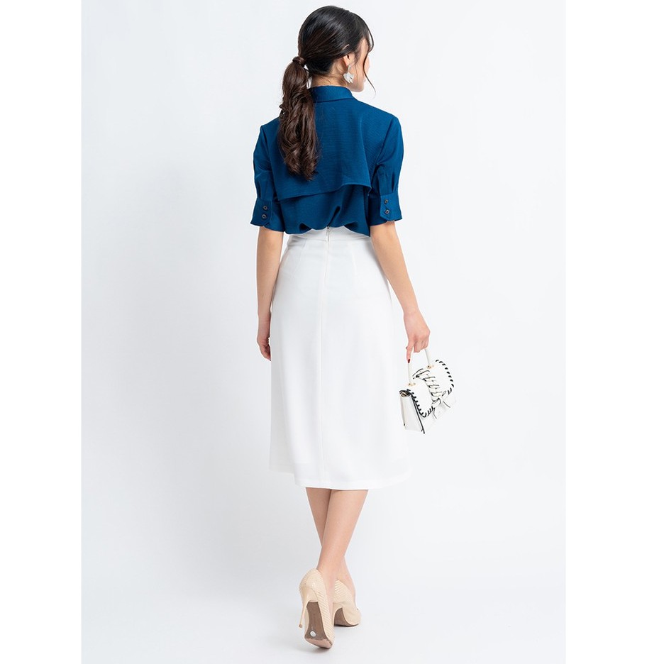 Áo sơ mi nữ công sở 92WEAR đủ màu, đủ size, ngắn tay hai tay bồng ASA1078