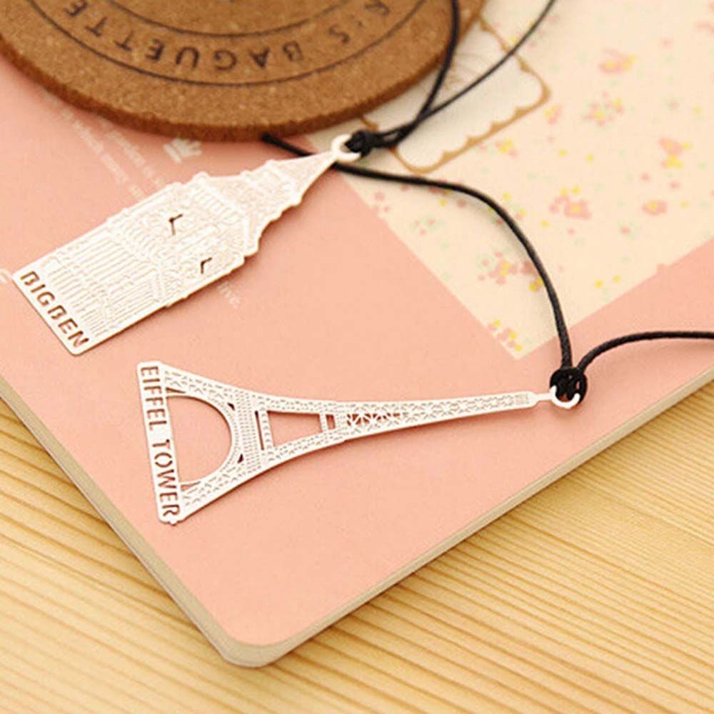 Thẻ Đánh Dấu Trang Sách Hình Tháp Eiffel Phong Cách Châu Âu Cổ Điển