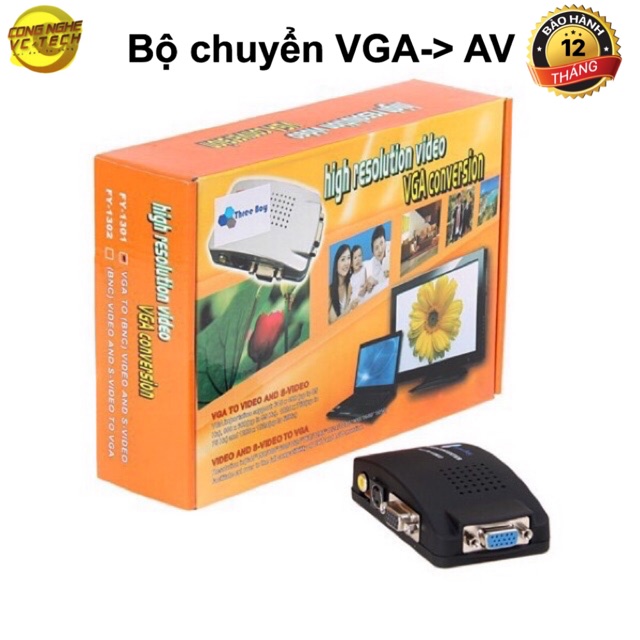 Bộ chuyển đổi VGA vi tính sang Tivi AV PC to TV Converter